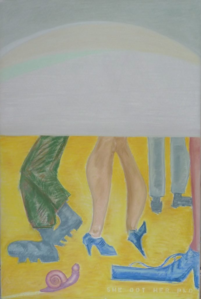 she got her phd ///100X150 dry pastel on mounted paper © Bruno Rossi dessinateur/ designer Paris 2008 2012 