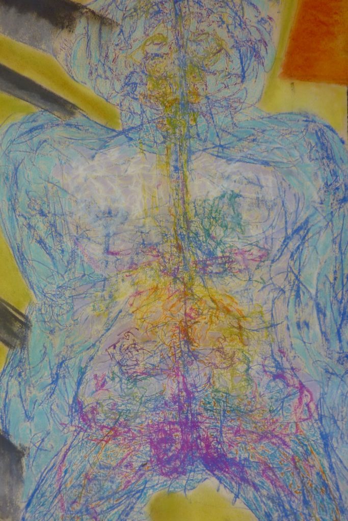 sdf...my god/// 1200cmX120cm dry pastel on paper roll Bruno Rossi artiste peintre plasticien Paris 2008 2012