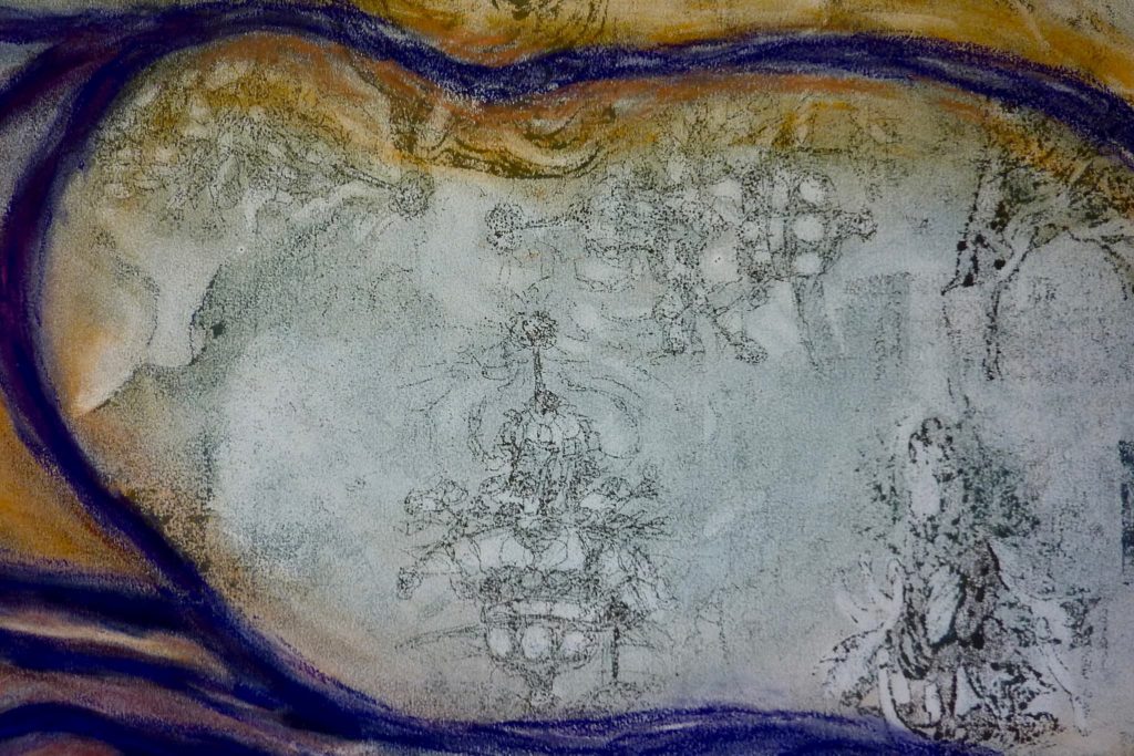 munus /// 150X100cm mixed media on mounted paper Bruno Rossi artiste peintre Neuchâtel 2012 2018