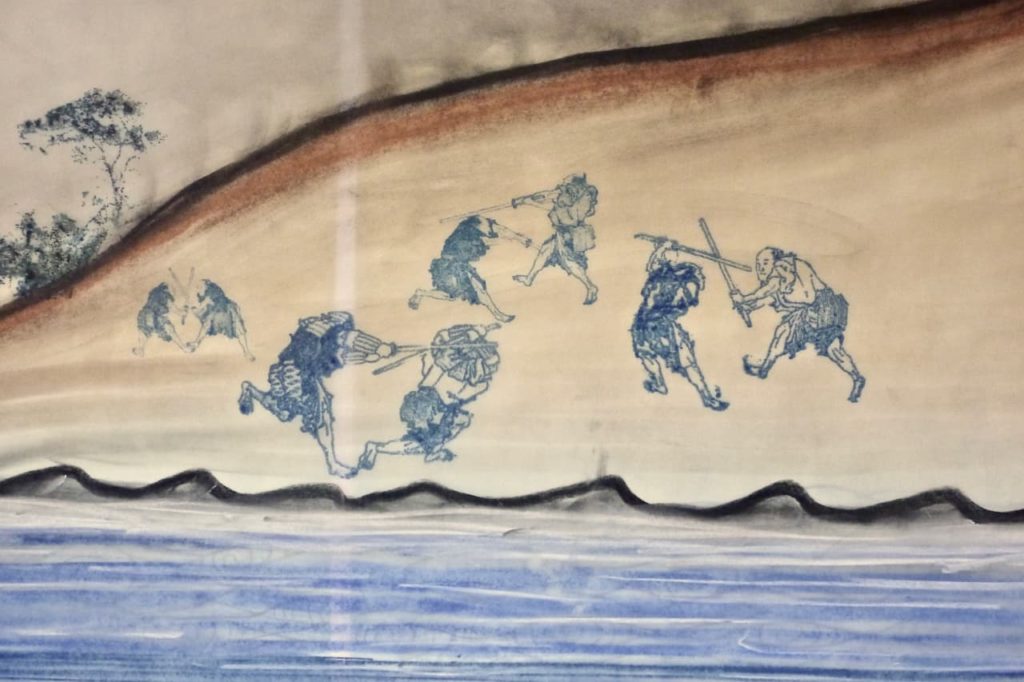 for Hokusai sake: some samurai detail 2 © Bruno Rossi artiste peintre Neuchâtel 2012 2021